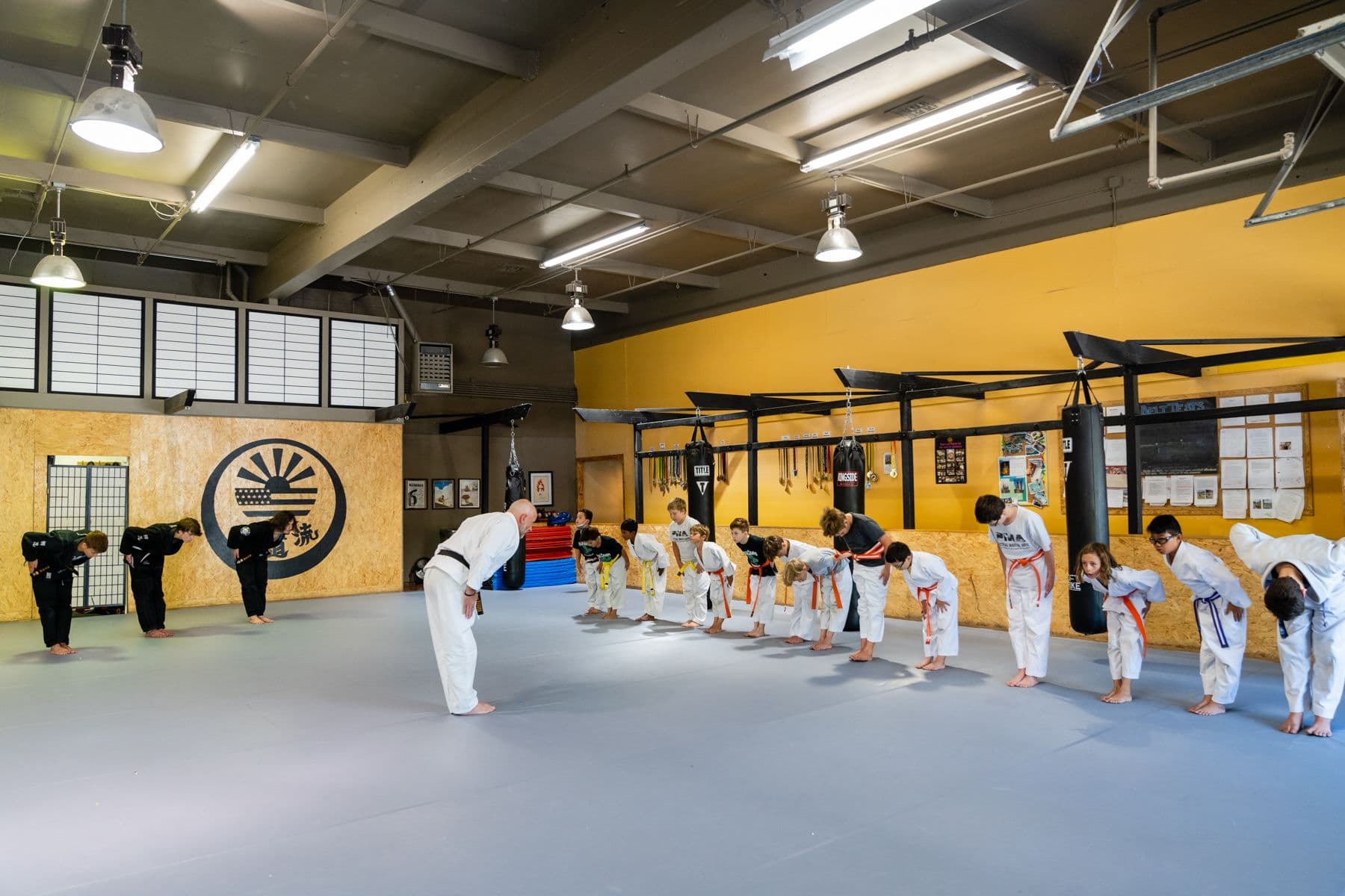 Kids class bowing in at PMA